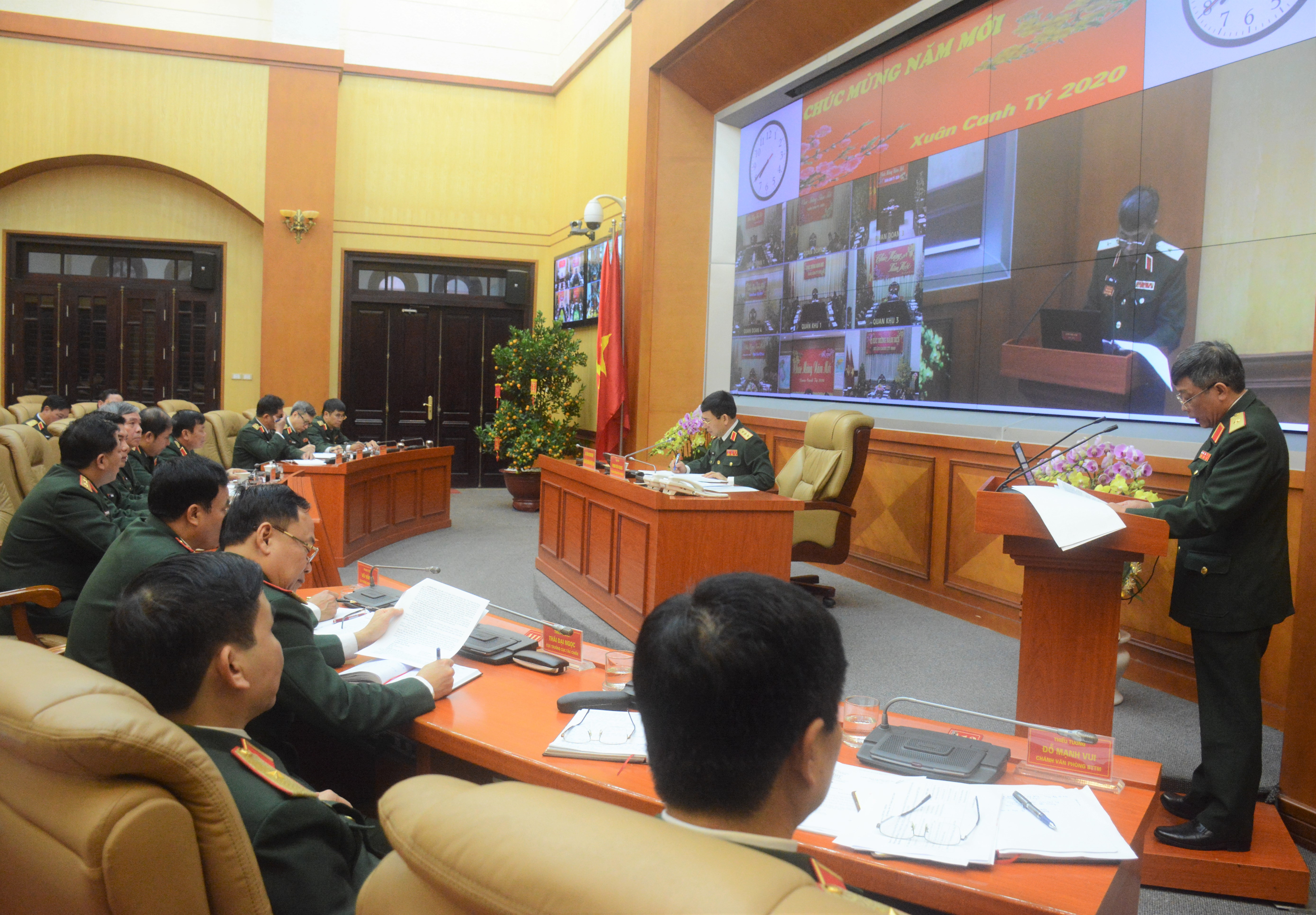 Bộ Quốc phòng tổ chức giao ban trực tuyến đầu Xuân Canh Tý 2020