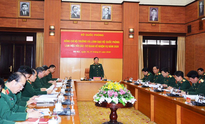 Đại tướng Ngô Xuân Lịch làm việc với Tổng cục Chính trị

