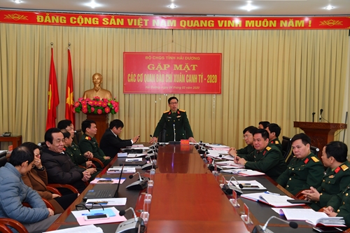 Bộ CHQS tỉnh Hải Dương tổ chức gặp mặt các cơ quan thông tấn, báo chí
