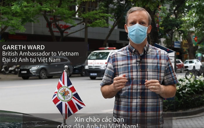 Đại sứ Anh khuyên công dân nước này tuân thủ quy định phòng chống dịch bệnh Covid-19 tại Việt Nam