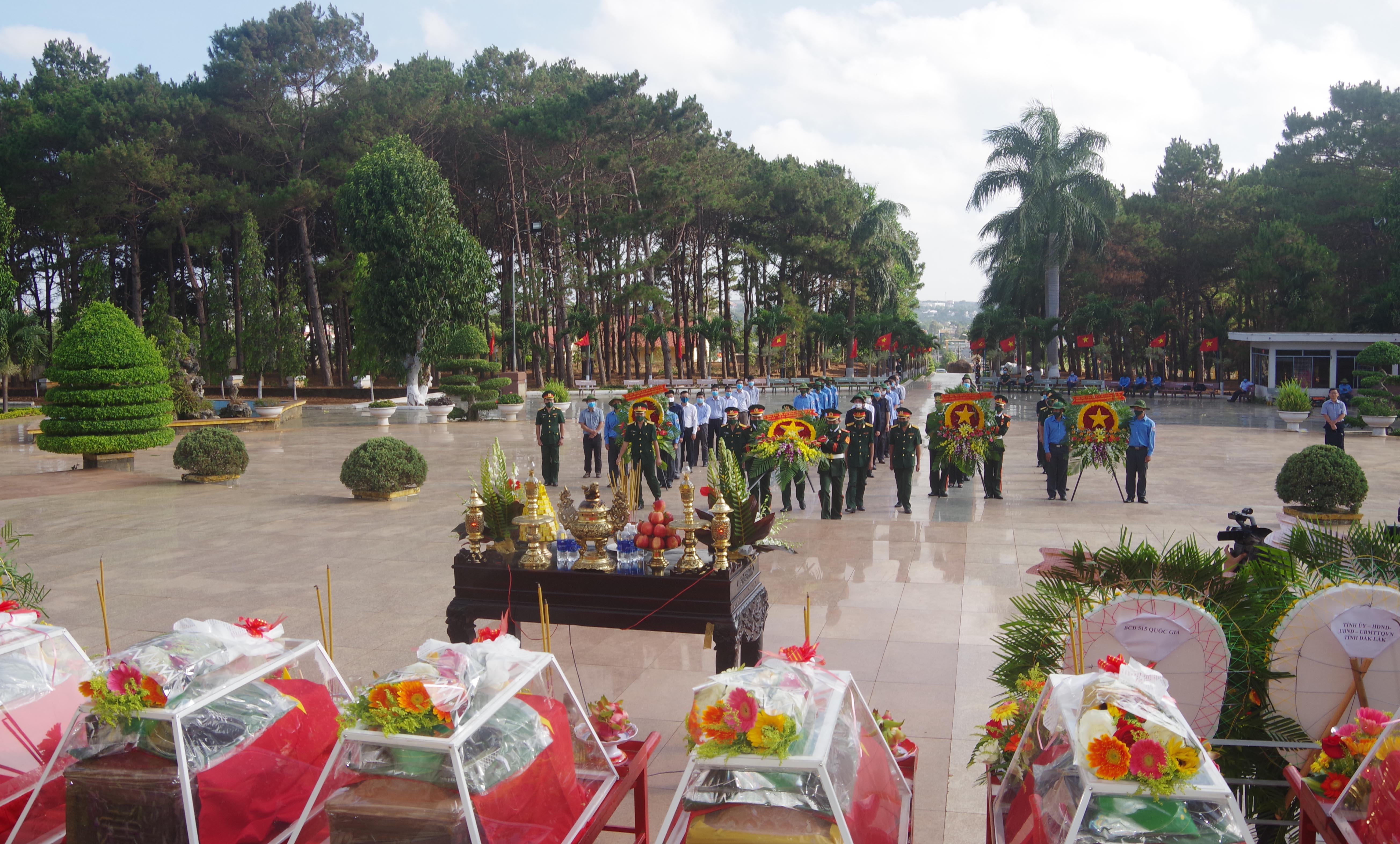 Đắk Lắk tổ chức Lễ truy điệu và an táng 13 hài cốt liệt sĩ