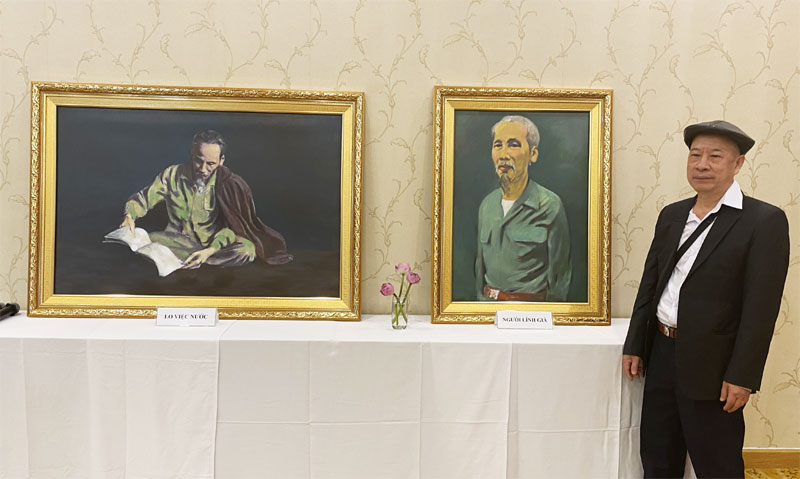 Hình bóng Bác trong tranh của họa sĩ Thái Hòa 