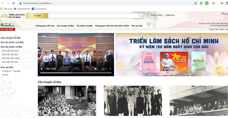 Khai mạc triển lãm sách online kỷ niệm 130 năm Ngày sinh Chủ tịch Hồ Chí Minh