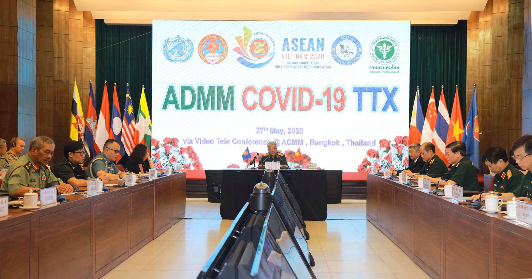 Quân y các nước ASEAN diễn tập trực tuyến cơ chế xử lý tình huống về phòng, chống dịch Covid-19