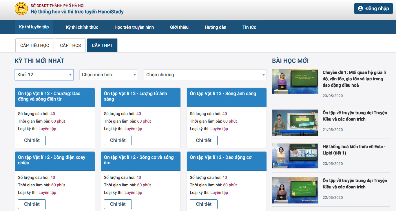 Học sinh Hà Nội tham gia 3 đợt khảo sát chất lượng online