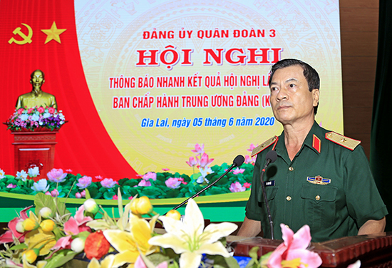 Đảng ủy Quân đoàn 3 thông báo nhanh kết quả Hội nghị lần thứ 12, Ban Chấp hành Trung ương Đảng khóa XII