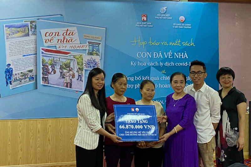 Hỗ trợ phụ nữ gặp khó khăn sau dịch Covid-19 từ tiền bán sách “Con đã về nhà”