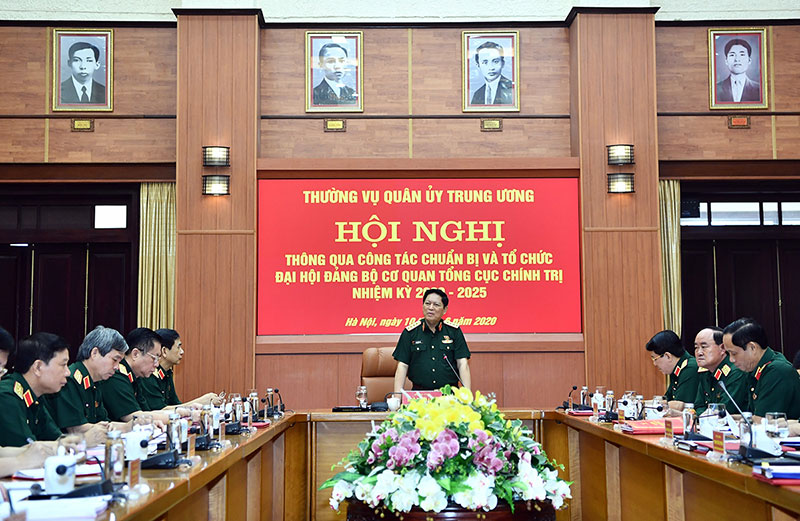 Thường vụ Quân ủy Trung ương thông qua công tác chuẩn bị, tổ chức Đại hội Đảng bộ Cơ quan Tổng cục Chính trị và Đại hội Đảng bộ Tổng cục Hậu cần nhiệm kỳ 2020-2025
