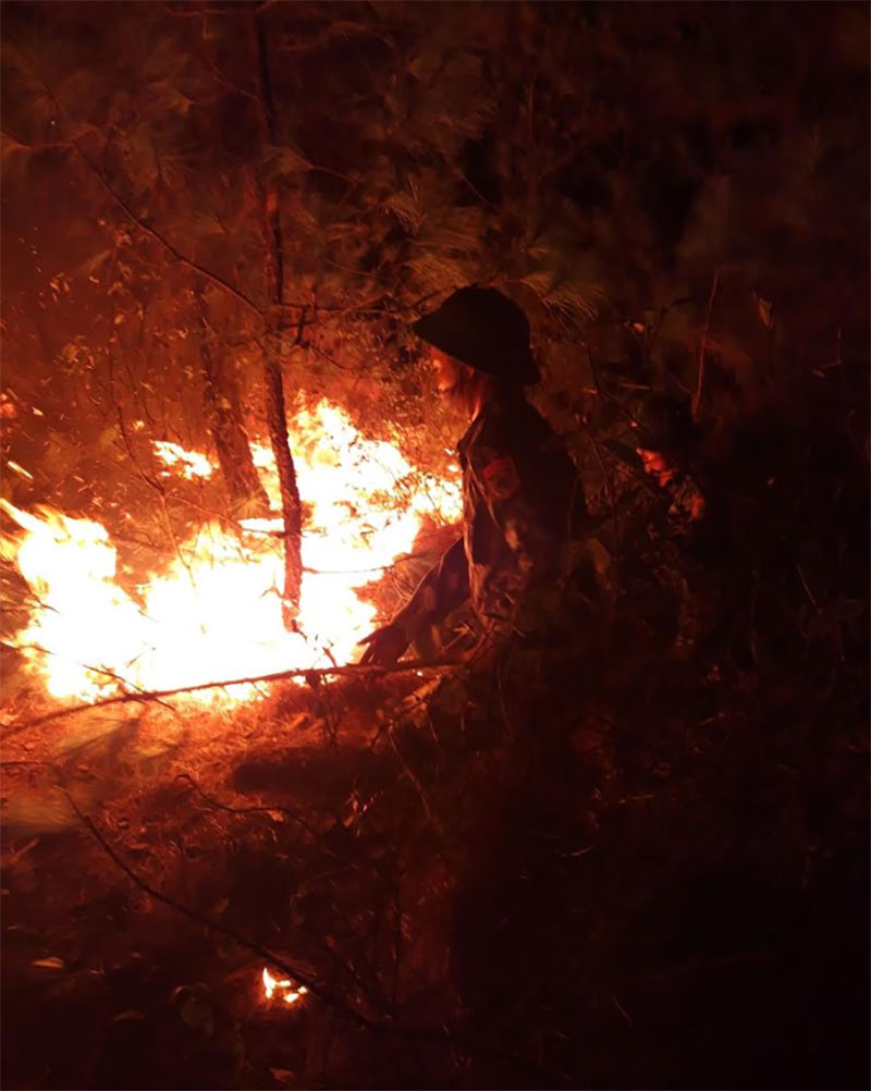 Hơn 500 cán bộ, chiến sĩ xuyên đêm dập lửa, cứu rừng