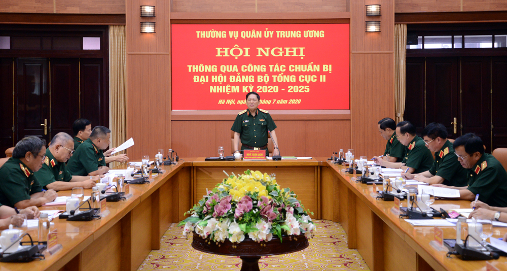 Thường vụ Quân ủy Trung ương thông qua công tác chuẩn bị Đại hội Đảng bộ Tổng cục II nhiệm kỳ 2020-2025