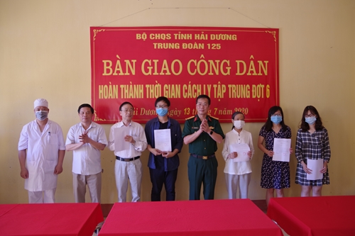 Bộ CHQS tỉnh Hải Dương: Hoàn thành nhiệm vụ cách ly cho 89 công dân từ Pháp về