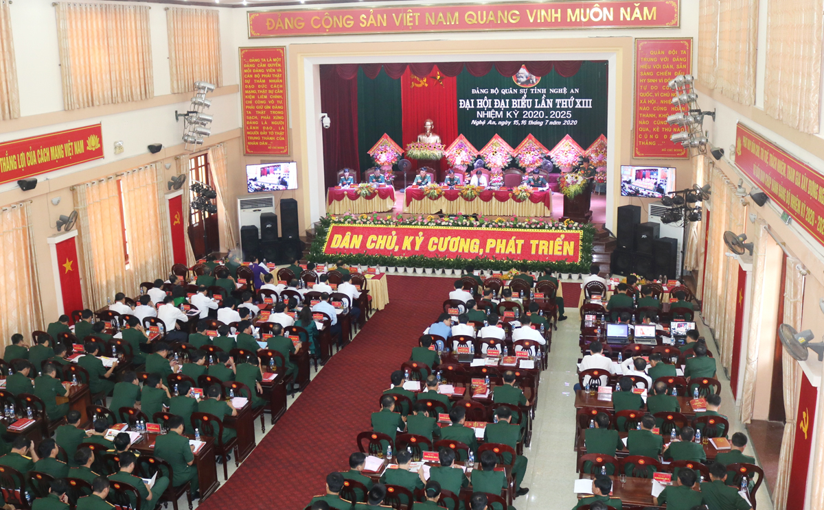 Đảng bộ Quân sự tỉnh Nghệ An tổ chức Đại hội đại biểu nhiệm kỳ 2020-2025