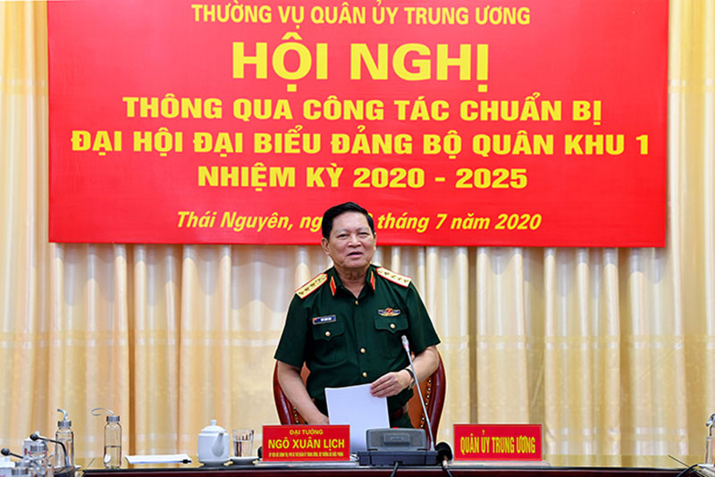 Thường vụ Quân ủy Trung ương thông qua công tác chuẩn bị Đại hội Đảng bộ Quân khu 1, nhiệm kỳ 2020-2025

