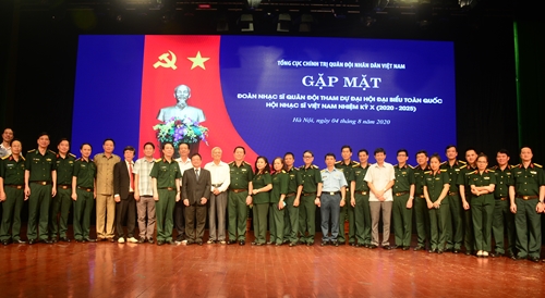 Gặp mặt đại biểu quân đội đi dự Đại hội đại biểu toàn quốc Hội Nhạc sĩ Việt Nam