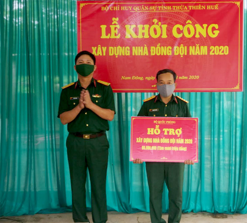 Bộ CHQS tỉnh Thừa Thiên-Huế khởi công xây dựng “Nhà đồng đội”

