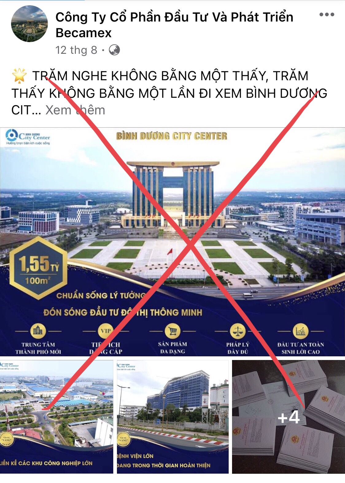 Cảnh báo về các tài khoản giả mạo lừa đảo bất động sản