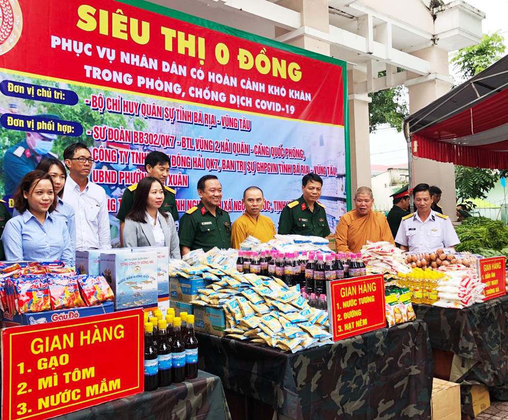 “Siêu thị 0 đồng” ấm tình quân, dân 