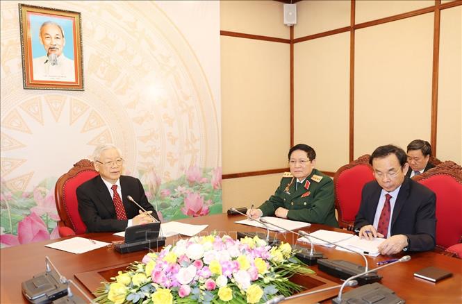 Tổng Bí thư, Chủ tịch nước Nguyễn Phú Trọng điện đàm với Tổng Bí thư, Chủ tịch Trung Quốc Tập Cận Bình