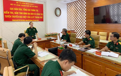 Cục Dân vận kiểm tra, làm việc với lực lượng vũ trang TP Hồ Chí Minh