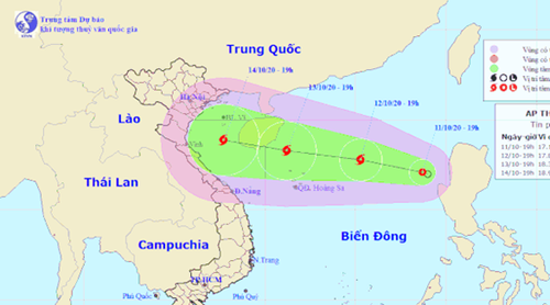 Miền Trung tiếp tục có mưa lớn do ảnh hưởng của áp thấp nhiệt đới