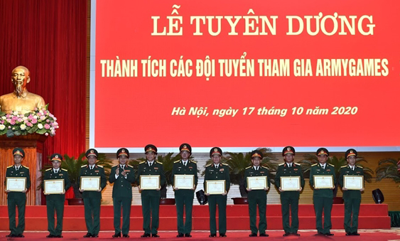 Tuyên dương thành tích các đội tuyển tham gia Army Games 2020
