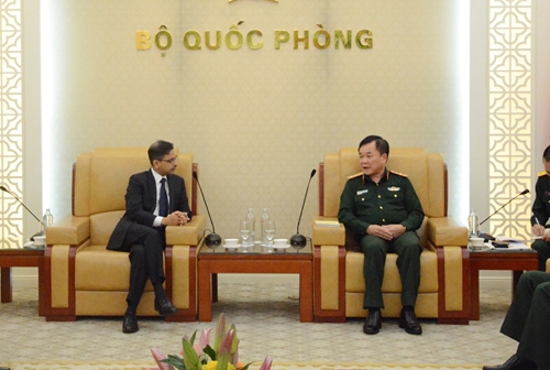 Thượng tướng Hoàng Xuân Chiến tiếp Đại sứ Ấn Độ tại Việt Nam
