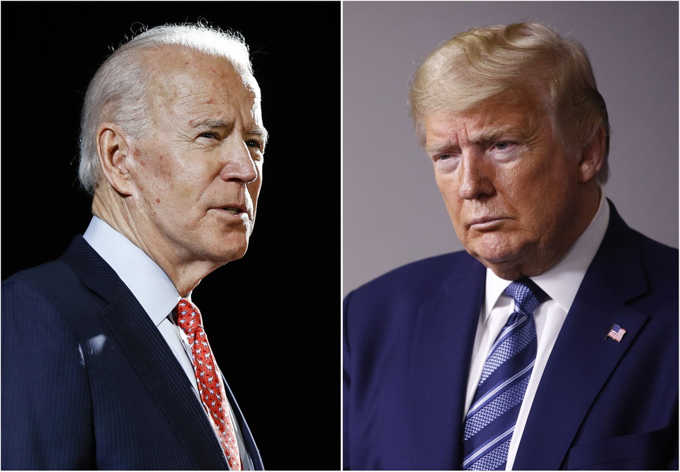 Bầu cử Tổng thống Mỹ: Ứng cử viên Biden đang tạm dẫn trước đương kim Tổng thống Trump 