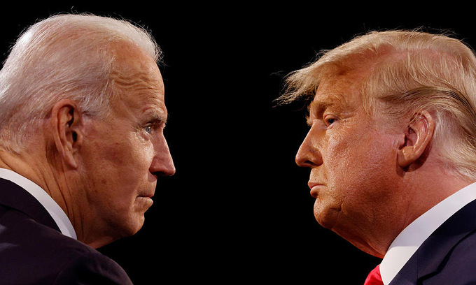 Bầu cử Tổng thống Mỹ: Ứng cử viên Biden đang tạm dẫn trước đương kim Tổng thống Trump 