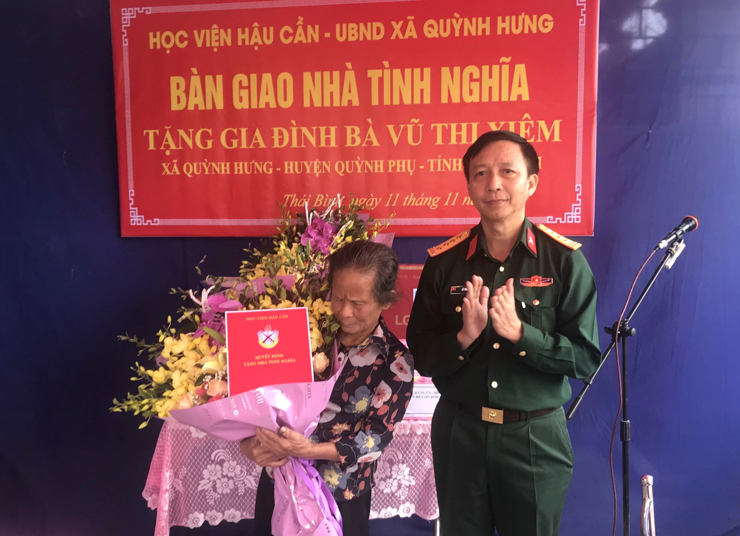 Học viện Hậu cần trao nhà tình nghĩa tặng thân nhân liệt sĩ tại Thái Bình