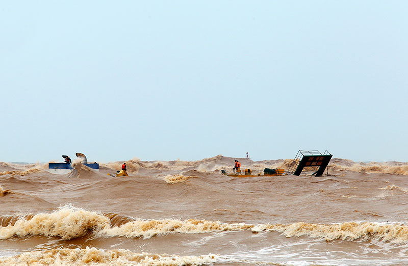 Hiện trường tàu Vietship bị nạn.