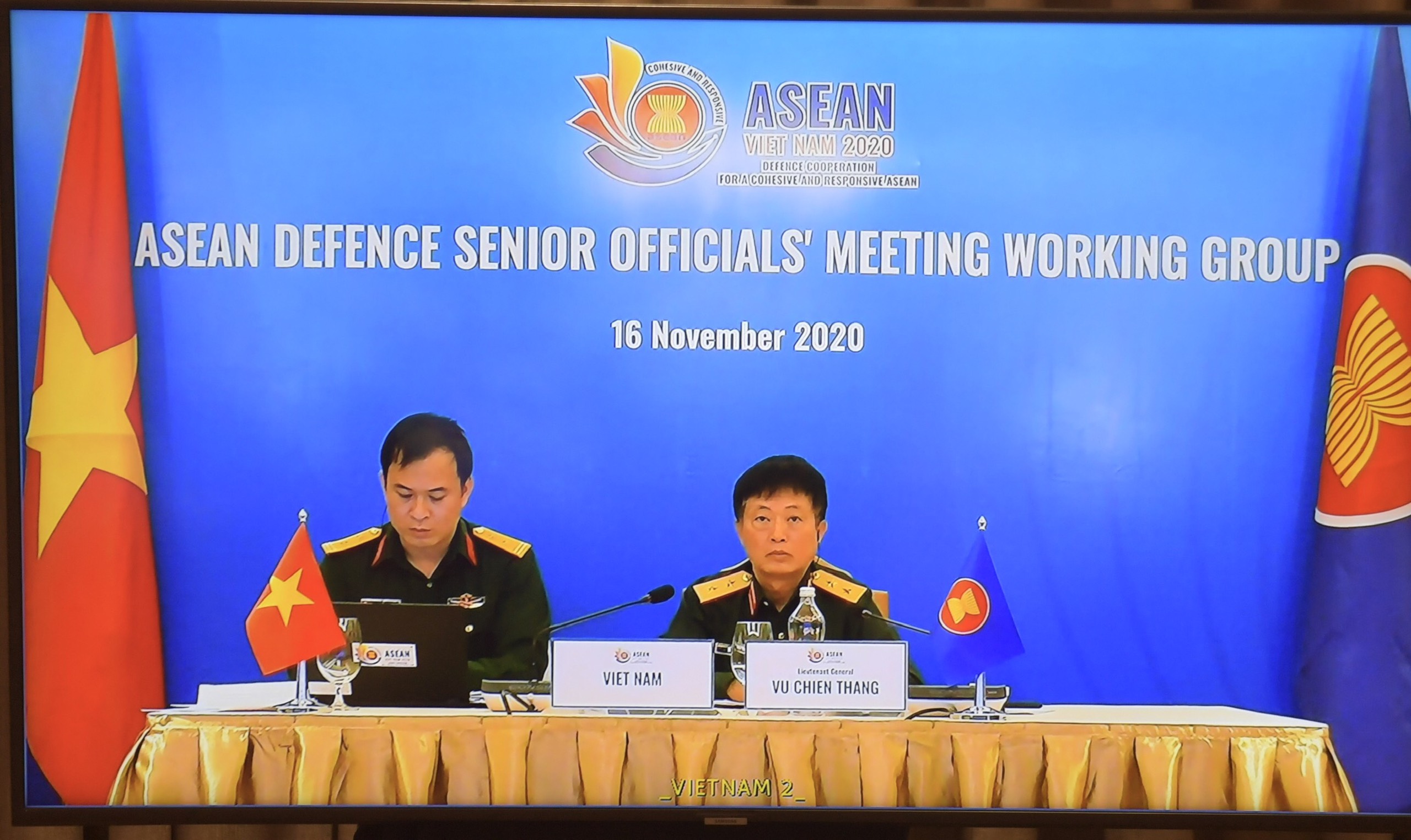Hội nghị trực tuyến Nhóm làm việc Quan chức Quốc phòng cấp cao ASEAN