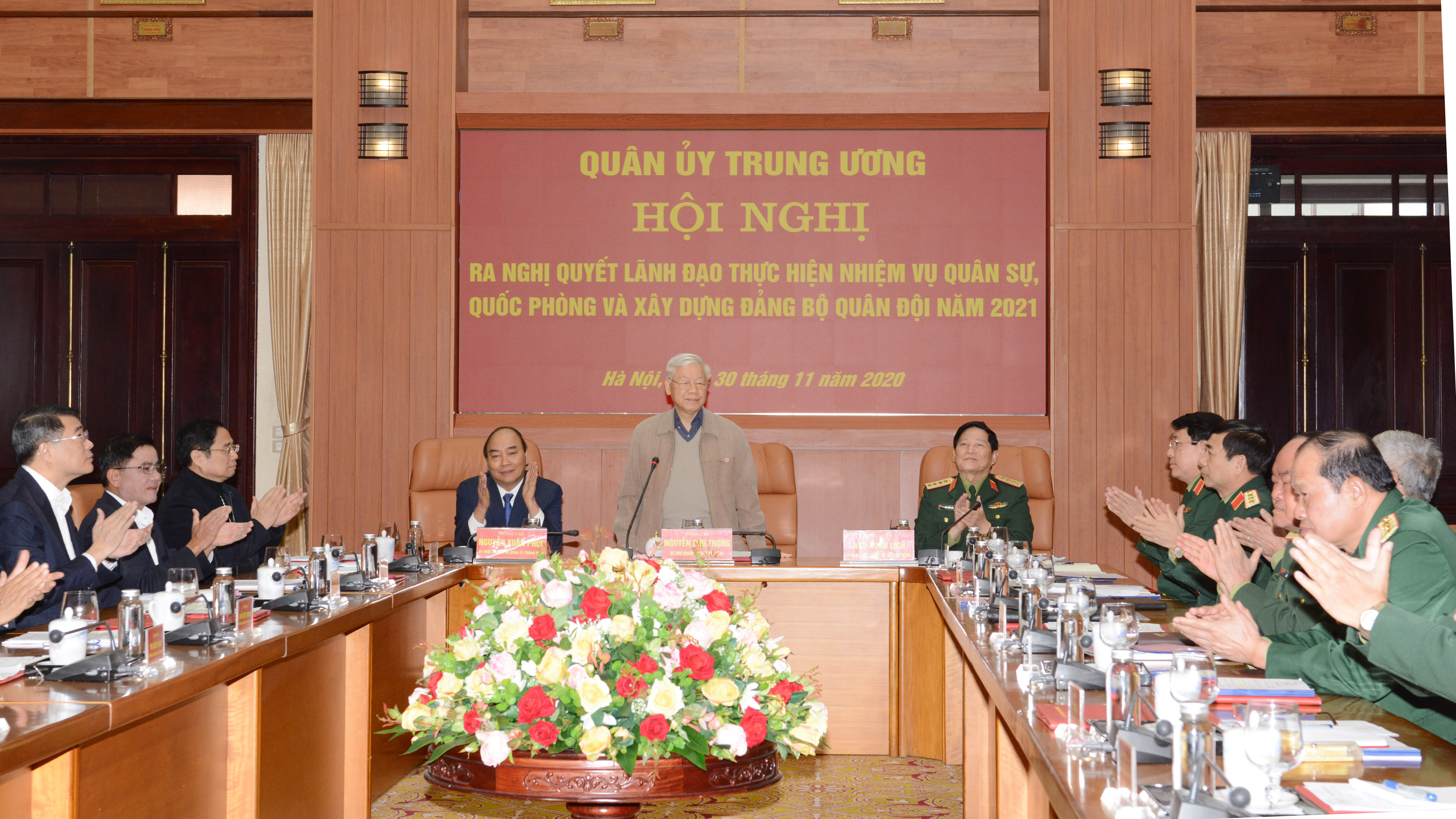 Tổng Bí thư, Chủ tịch nước Nguyễn Phú Trọng chủ trì hội nghị Quân ủy Trung ương