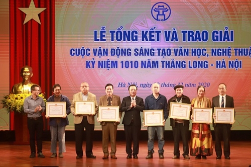 55 tác phẩm đoạt giải Cuộc vận động sáng tạo văn học, nghệ thuật kỷ niệm 1010 năm Thăng Long - Hà Nội