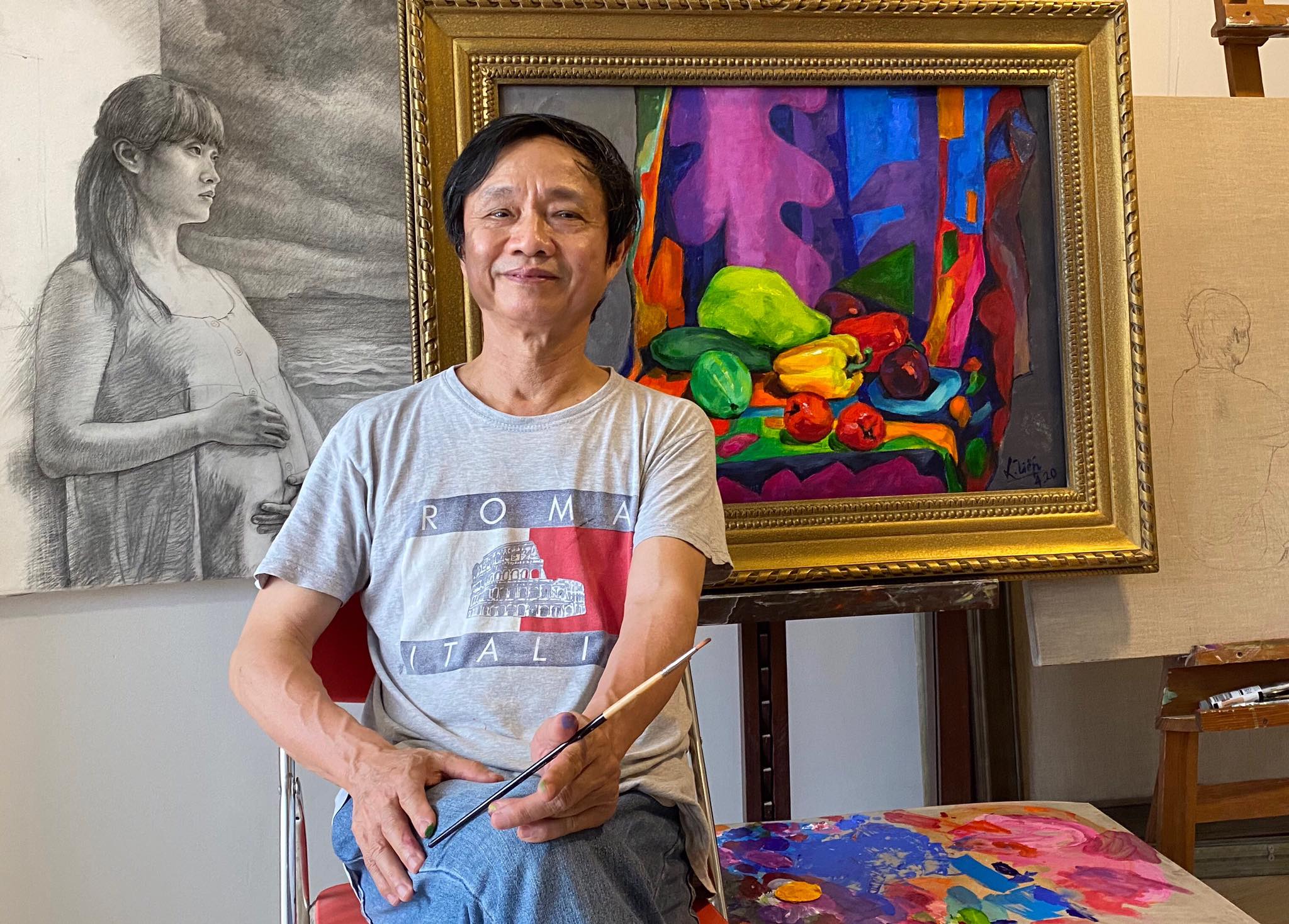 Dấu ấn hội họa của họa sĩ Lê Huy Tiếp