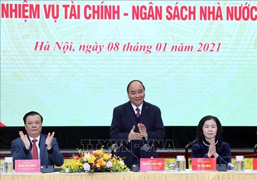 Thủ tướng Nguyễn Xuân Phúc dự hội nghị tổng kết công tác tài chính - ngân sách nhà nước năm 2020
