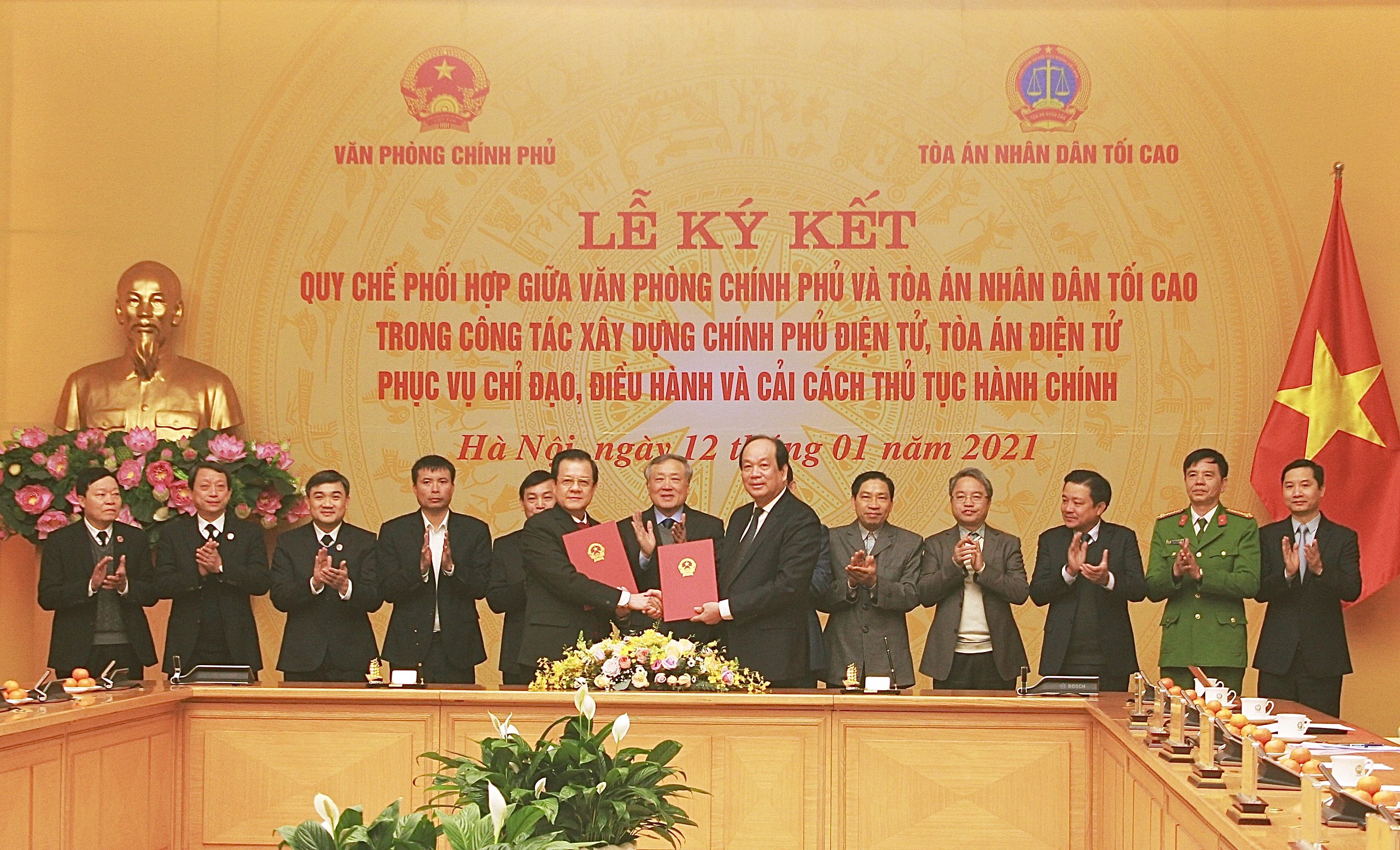 Văn phòng Chính phủ và Tòa án nhân dân tối cao phối hợp xây dựng Tòa án điện tử