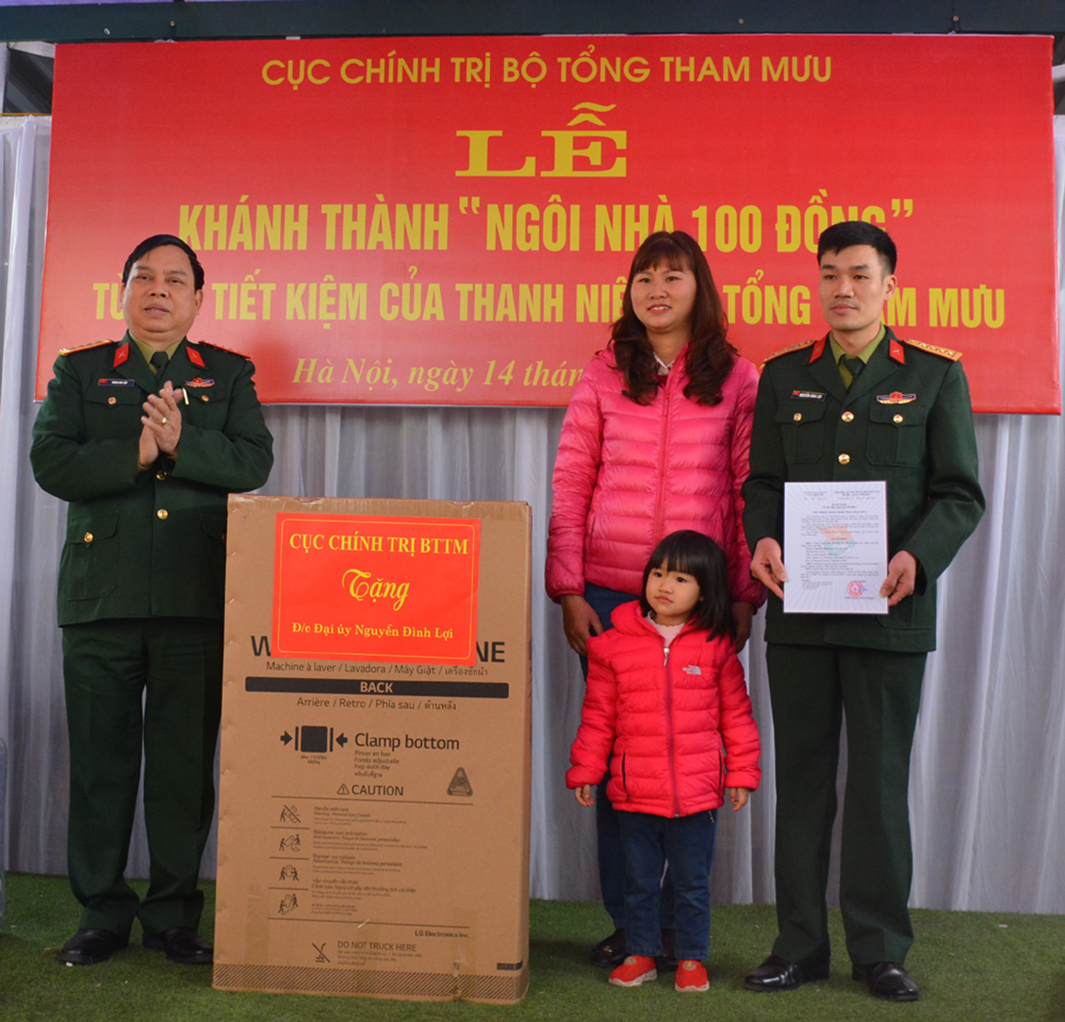 Cục Chính trị, Bộ Tổng Tham mưu tổ chức lễ khánh thành “Ngôi nhà 100 đồng”