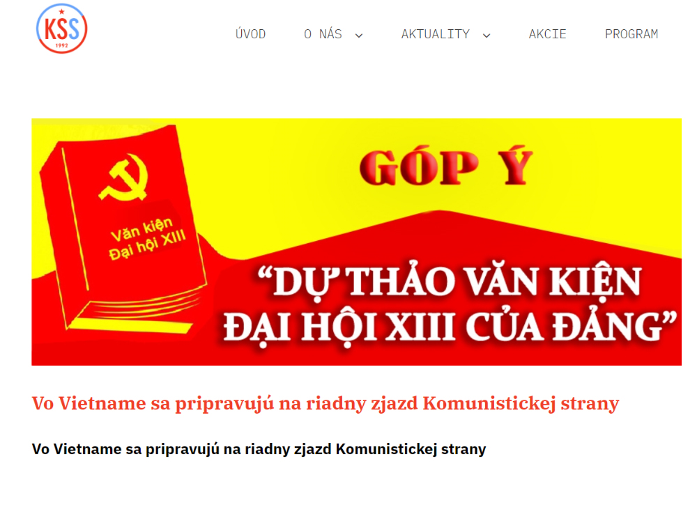 Đảng Cộng sản Slovakia đánh giá cao sự chuẩn bị cho Đại hội đại biểu toàn quốc lần thứ XIII của Đảng