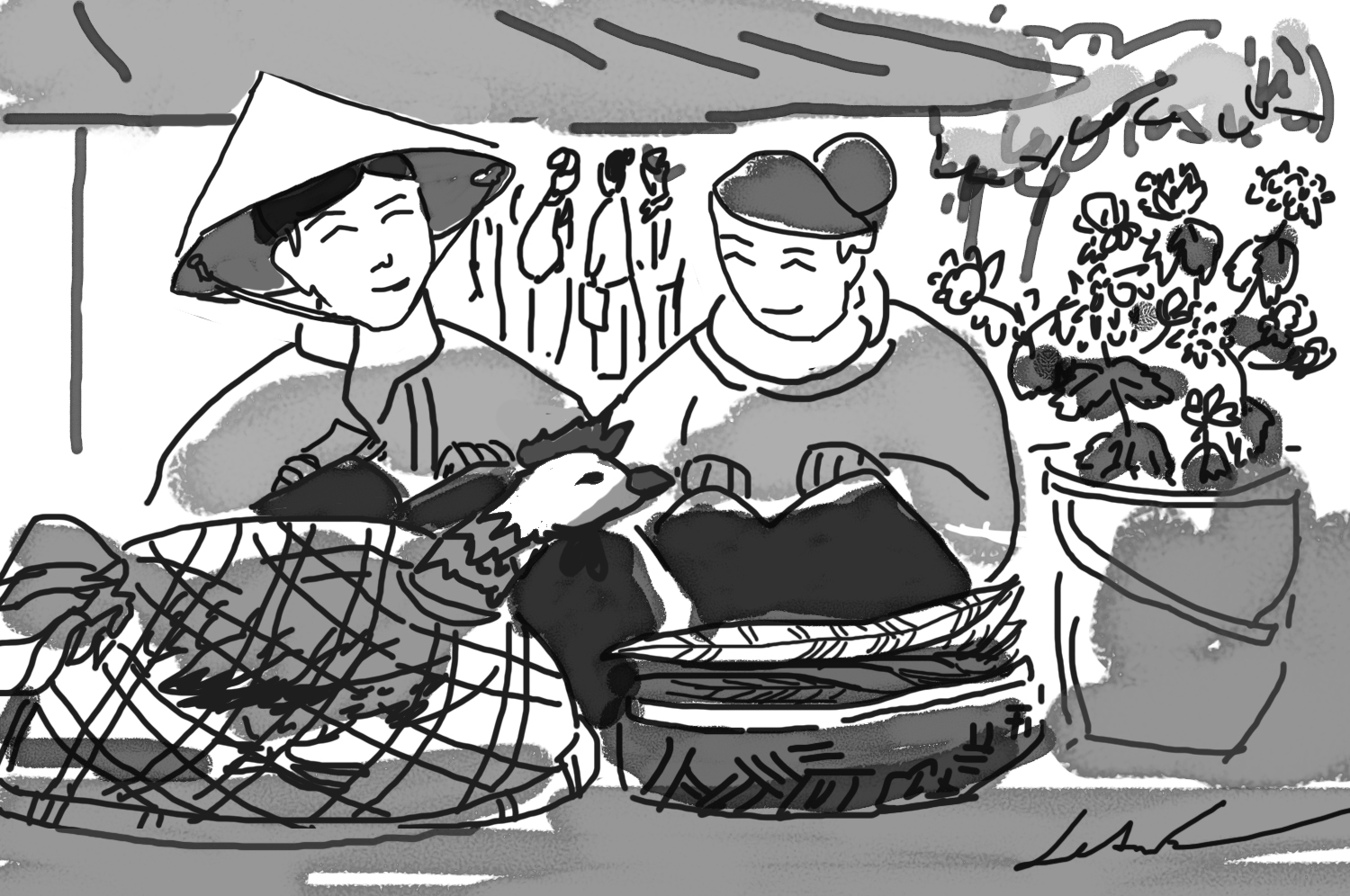 Ấm phiên chợ quê