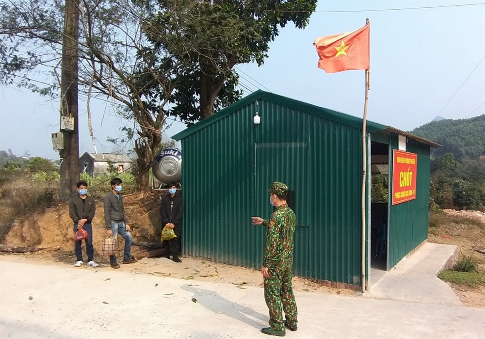 Chốt kiểm soát phòng, chống dịch của Đồn BP Pò Hèn, BĐBP Quảng Ninh phát hiện, ngăn chặn các công dân nhập cảnh trái phép từ Trung Quốc về Việt Nam. Ảnh: Quốc Toàn