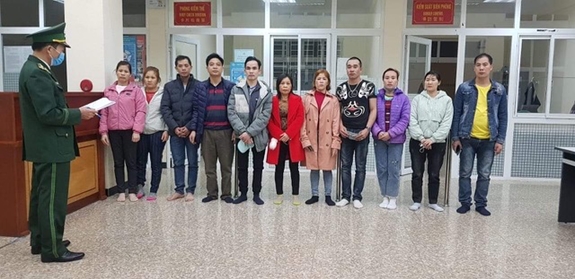 Đồn Biên phòng Tân Thanh phát hiện, xử lý 13 người nhập cảnh trái phép