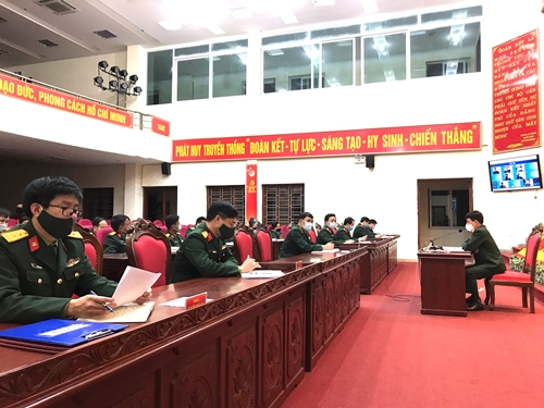 Bộ CHQS tỉnh Hải Dương tổ chức Hội nghị trực tuyến công tác phòng, chống dịch Covid-19