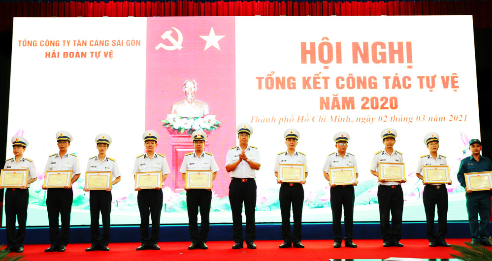Hải đoàn Tự vệ Tổng công ty Tân Cảng Sài Gòn hoàn thành tốt nhiệm vụ quốc phòng, an ninh năm 2020