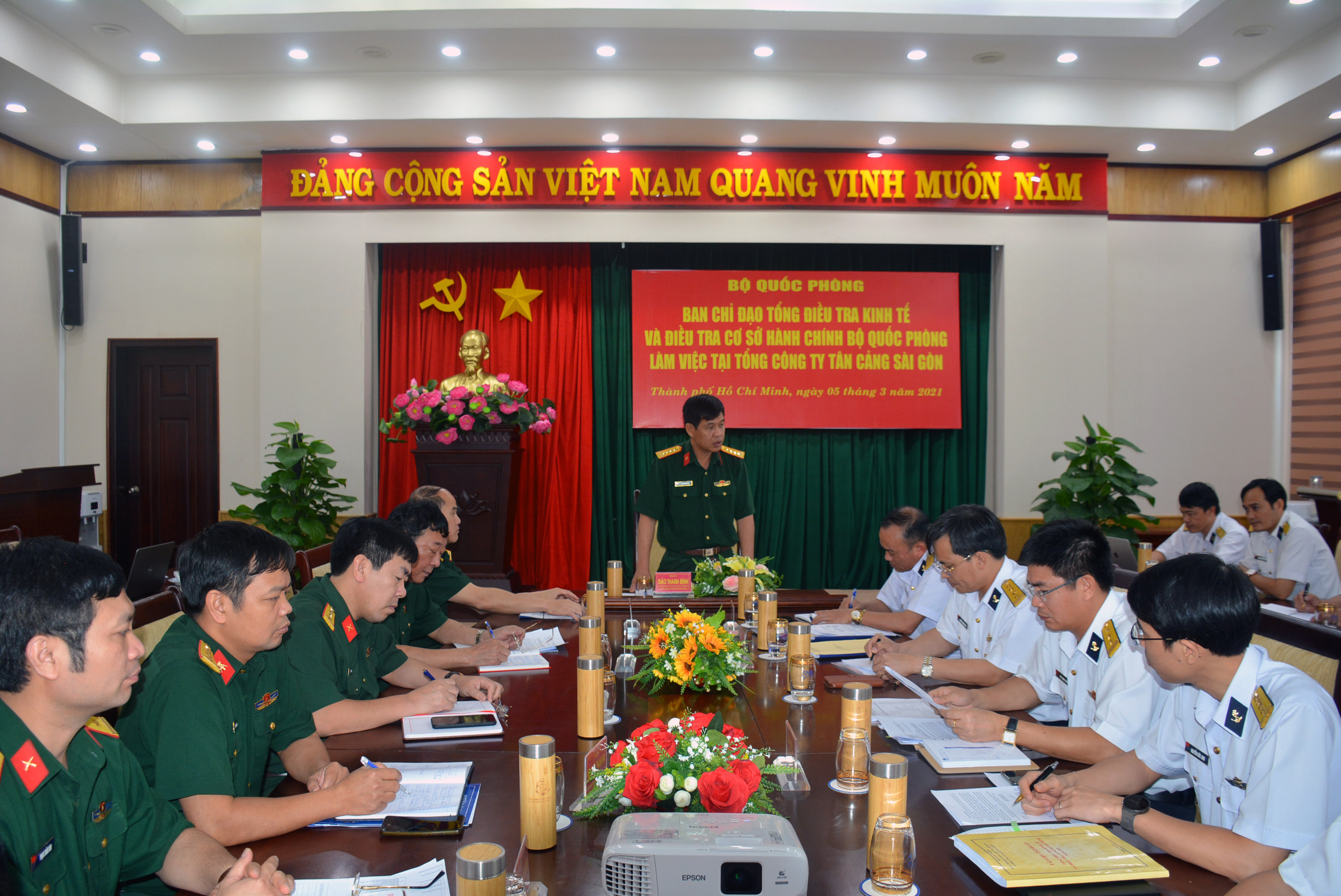 Đoàn kiểm tra Bộ Quốc phòng làm việc tại Tổng công ty Tân cảng Sài Gòn