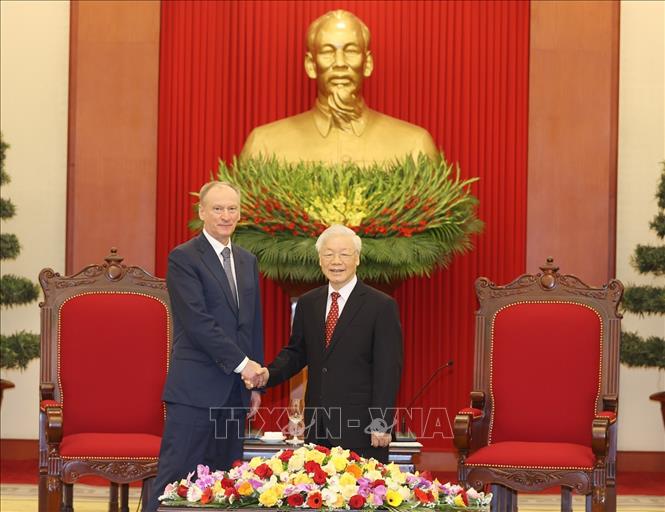 Tổng Bí thư, Chủ tịch nước Nguyễn Phú Trọng tiếp Thư ký Hội đồng An ninh Liên bang Nga