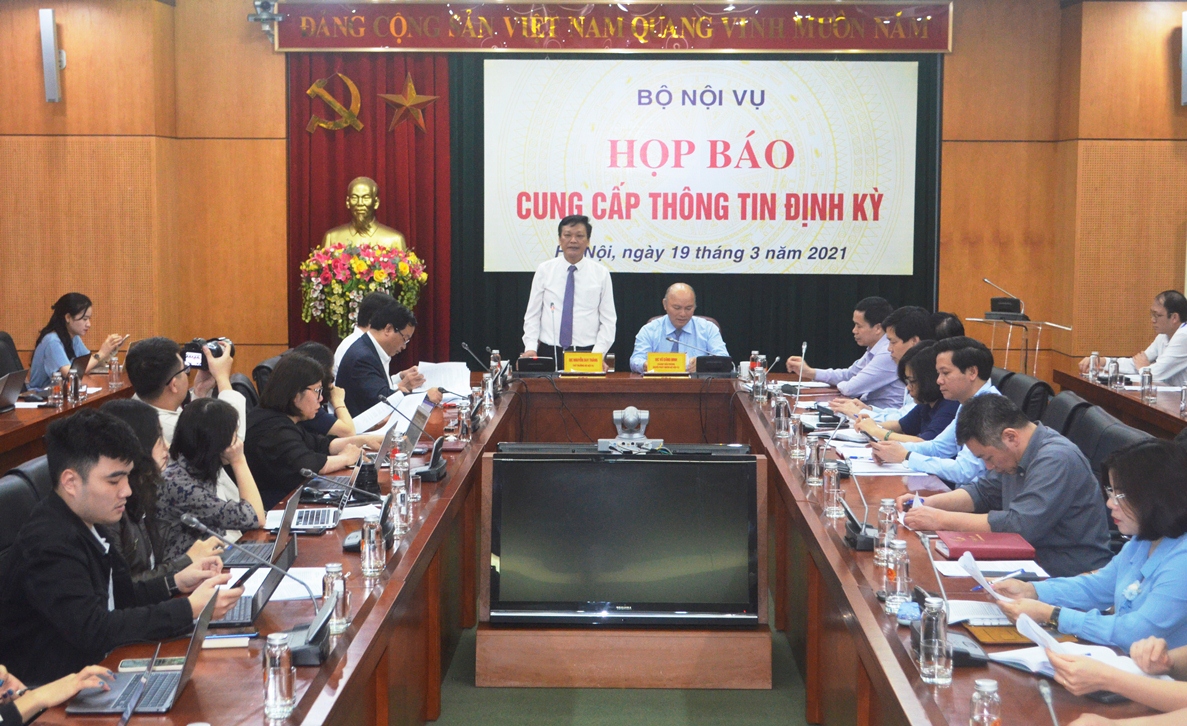 Bộ Nội vụ họp báo thường kỳ quý I năm 2021
