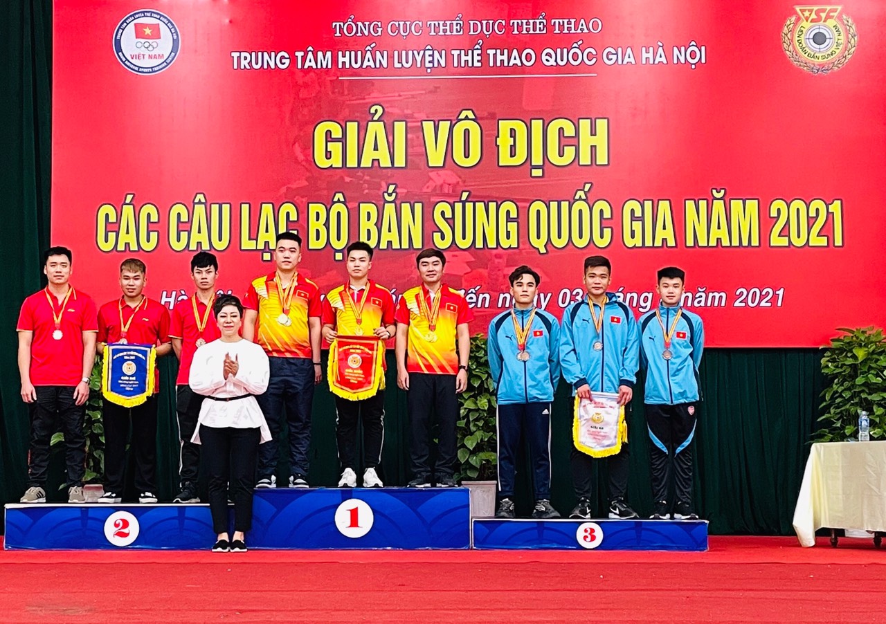 Đoàn Quân đội áp đảo tại Giải vô địch các câu lạc bộ bắn súng quốc gia năm 2021