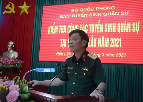 Ban Tuyển sinh Quân sự Bộ Quốc phòng làm việc tại tỉnh Đắk Lắk