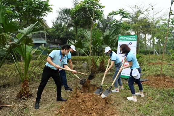 Dâng hương và trồng cây gỗ quý tại Khu Di tích lịch sử Đền Hùng