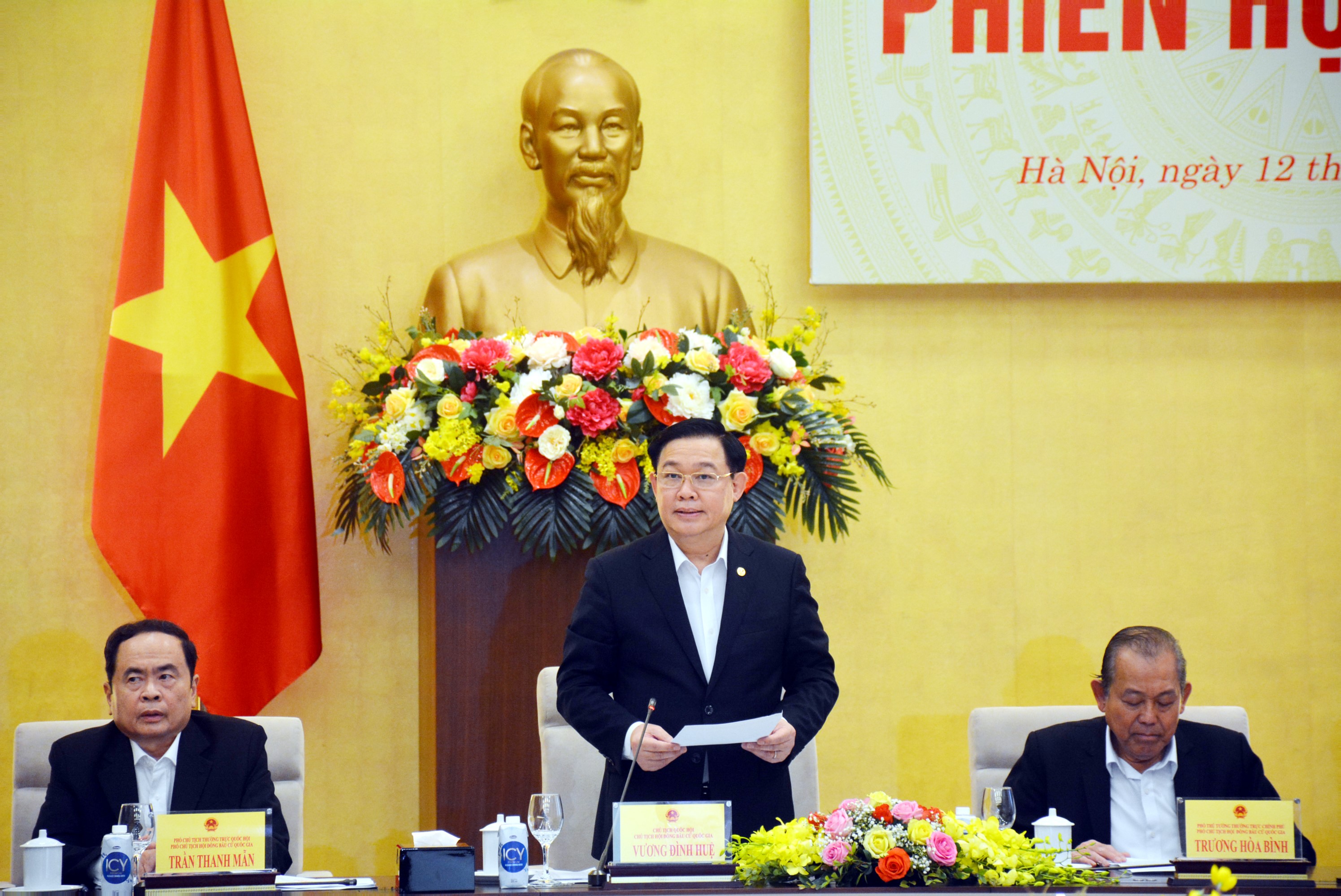 Chủ tịch Quốc hội Vương Đình Huệ chủ trì Phiên họp thứ 5-Hội đồng Bầu cử quốc gia